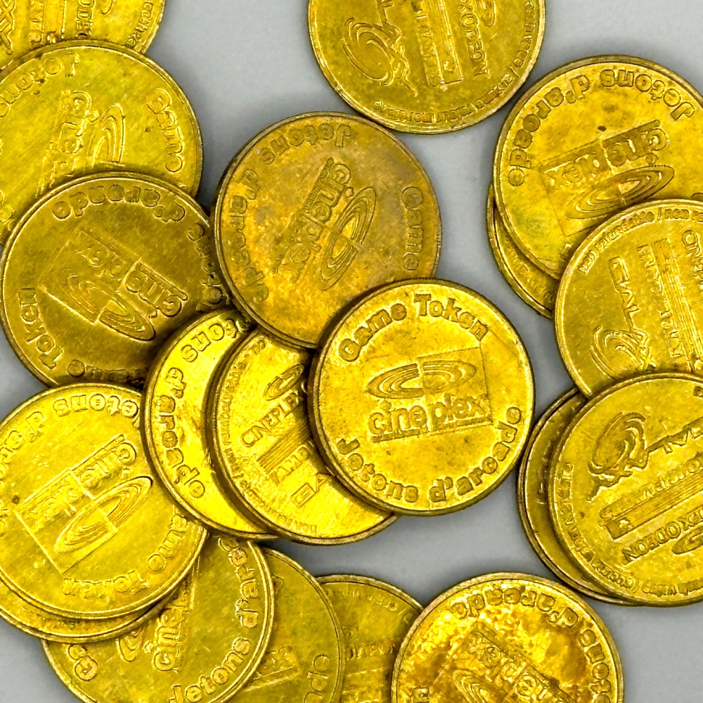 Lot of 22 Cineplex Galaxy Arcade Game Tokens 22mm